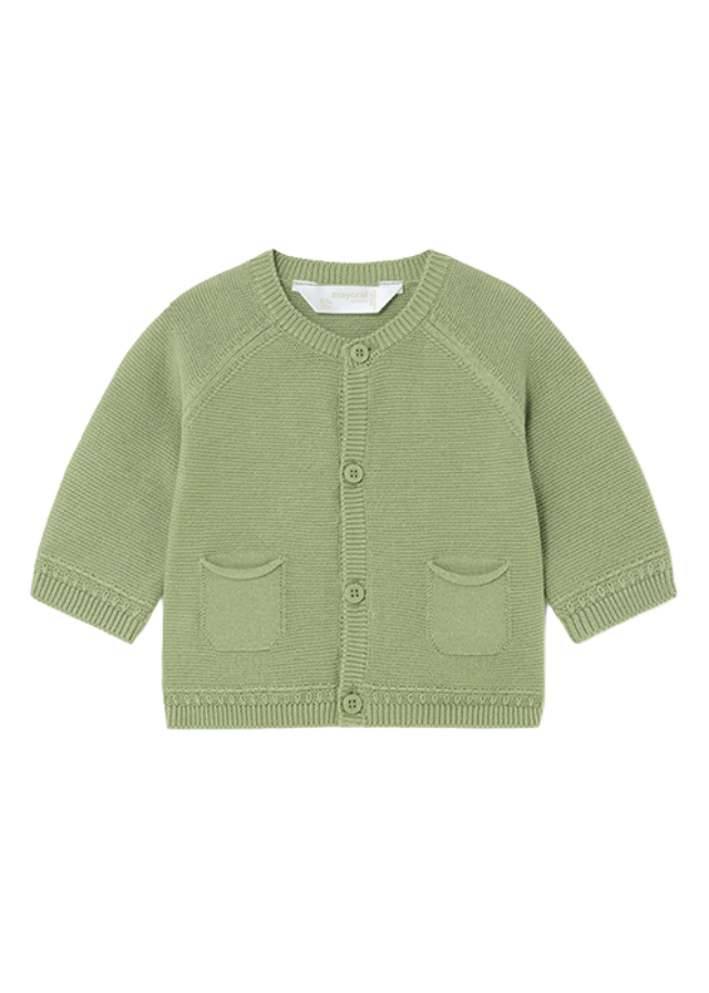 AnneBebe - Cardigan Tricotat Verde cu Nasturi 1380 Mayoral