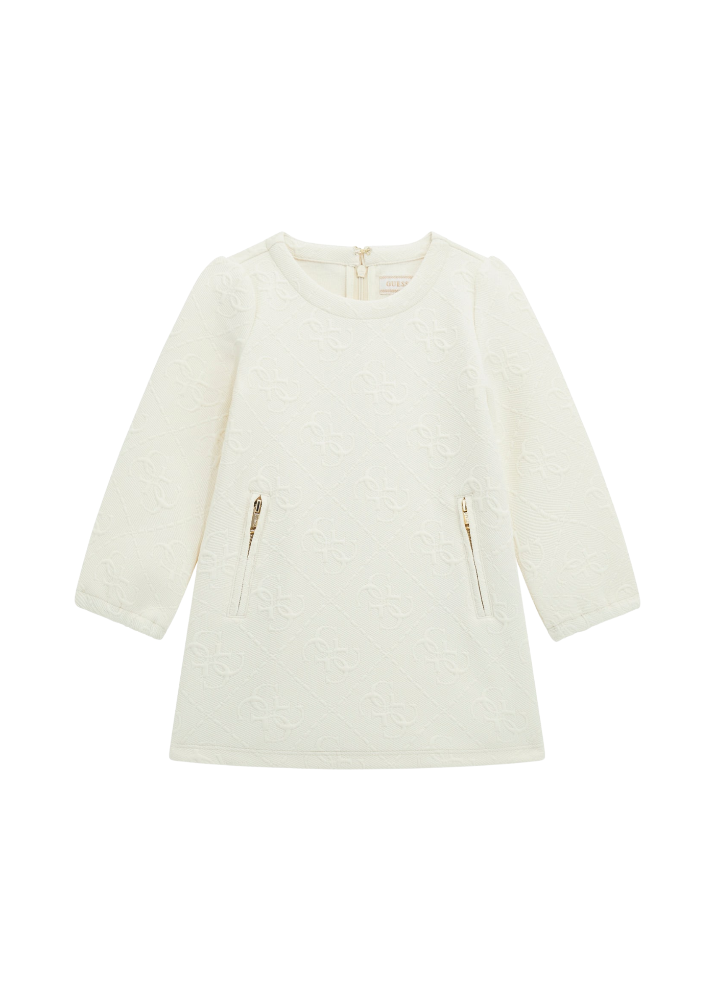 Rochie Jacquard Crem cu Maneca Lunga K5BK08 K0742 G012 Guess