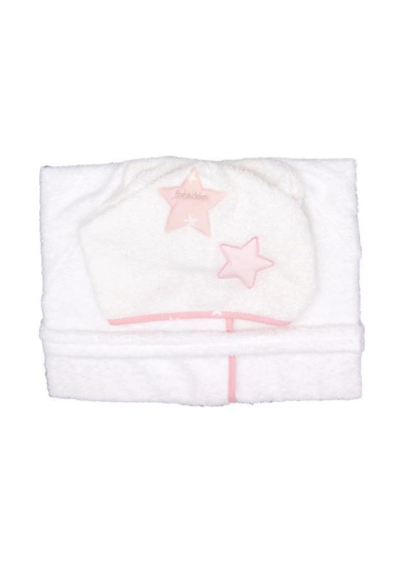 Halat de Baie Alb cu Stelute Roz M – ½ ani D900MD50 Andy&Helen