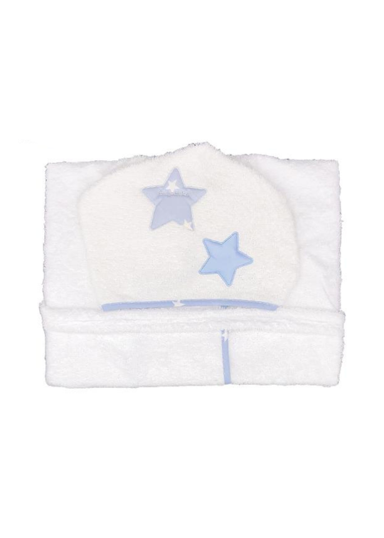 Halat de Baie Alb cu Stelute Bleu 1 - 4 ANI D900MD50 Andy&Helen