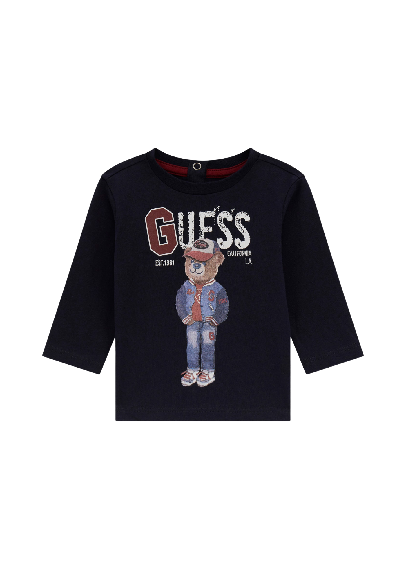 Bluza Bleumarin cu Maneca Lunga cu Urs I5YI04 K8HM4 G7V2 Guess