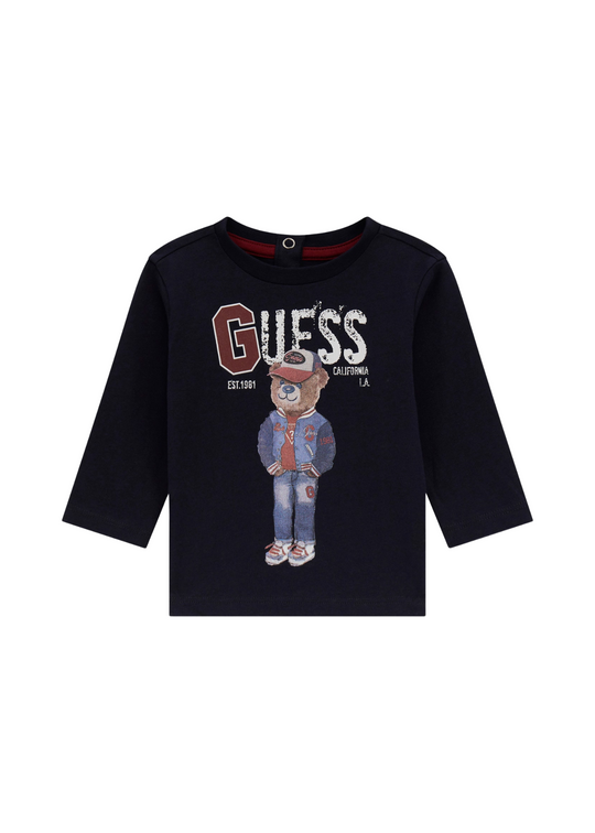 Bluza Bleumarin cu Maneca Lunga cu Urs I5YI04 K8HM4 G7V2 Guess