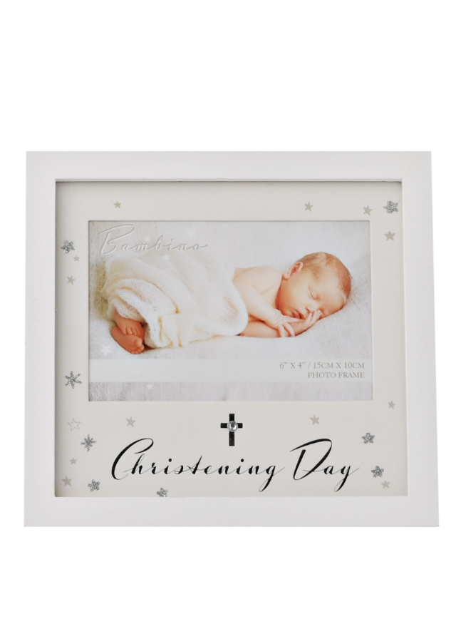 Rama Foto Alba cu Stele My Christening Day CG1510W Bambino By Juliana