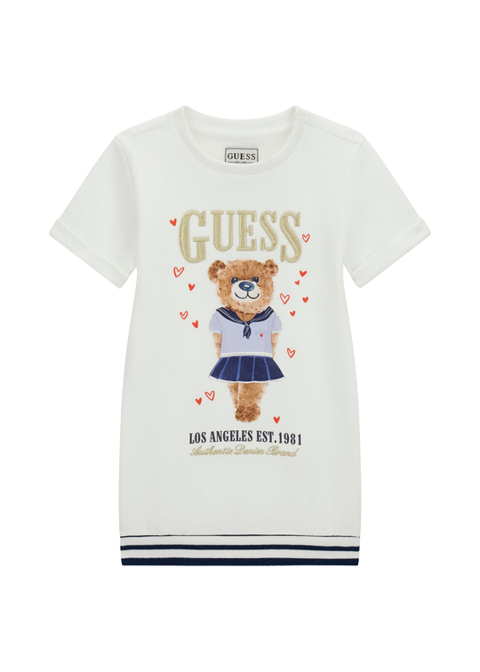 Rochie Alba Maneca Scurta cu Urs K6RK11 KAD74 G011 Guess