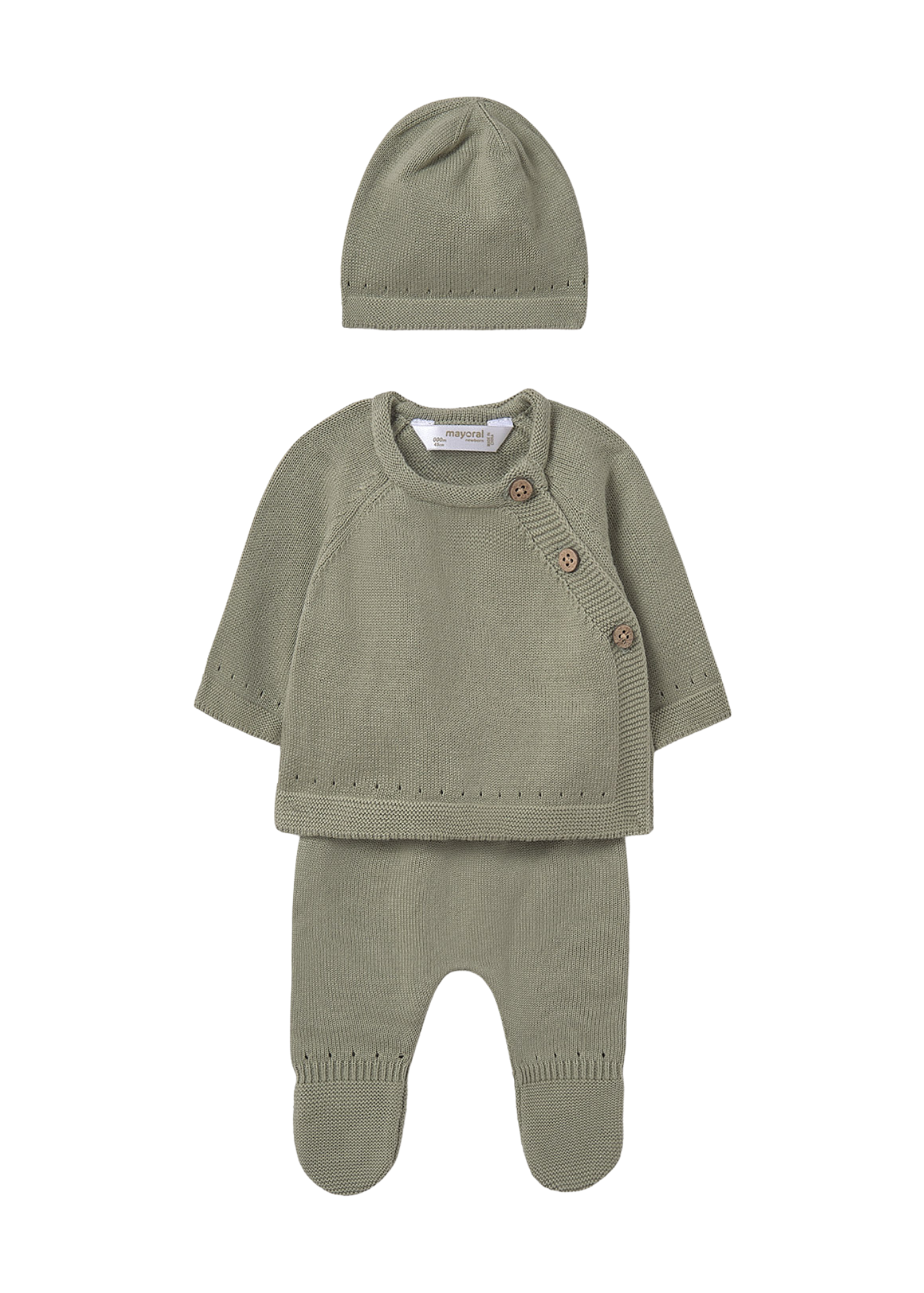 Set Cadou Bebe 3 Piese Tricotat Verde 9981 Mayoral