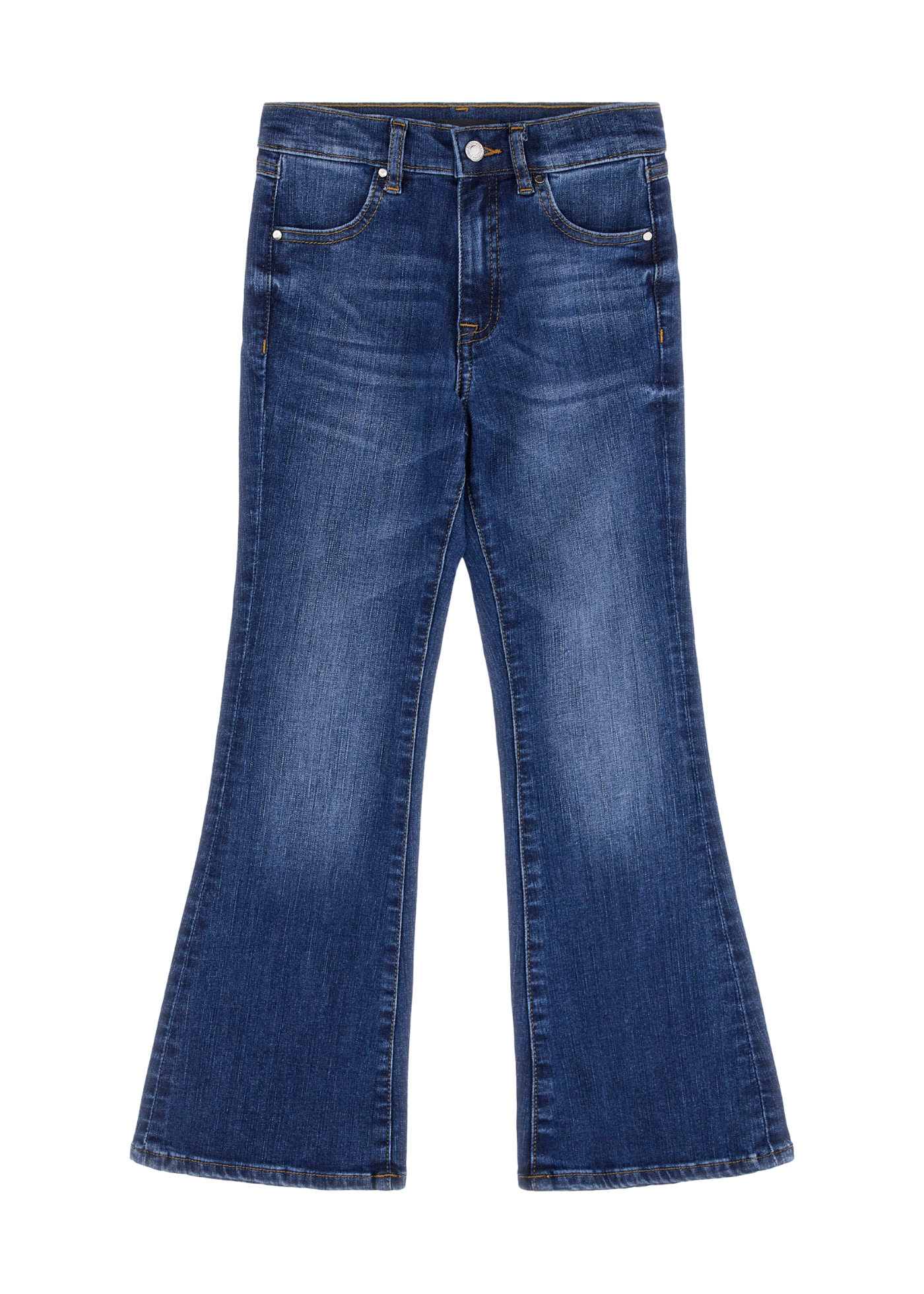 Pantaloni Lungi Denim Evazati Bleumarin Inchis J3YA03 D52V0 ILYW Guess