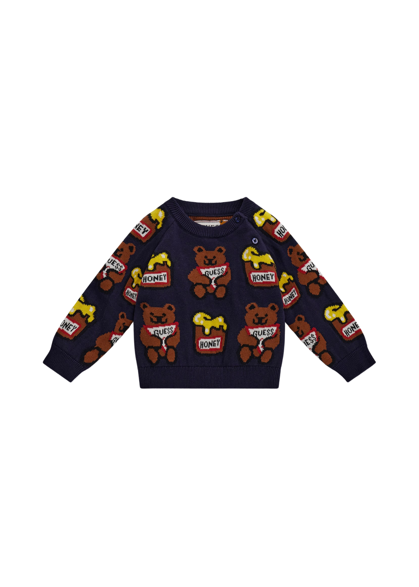 Pulover Bleumarin cu Ursi H1YT01 Z2S40 GBMT Guess