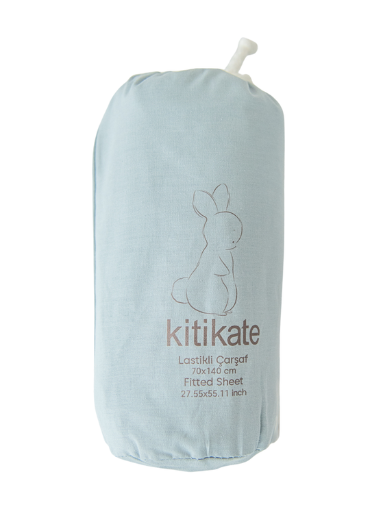 Cearceaf Bleu Mare Bumbac Organic 70 x 140 cm S09015 Kitikate