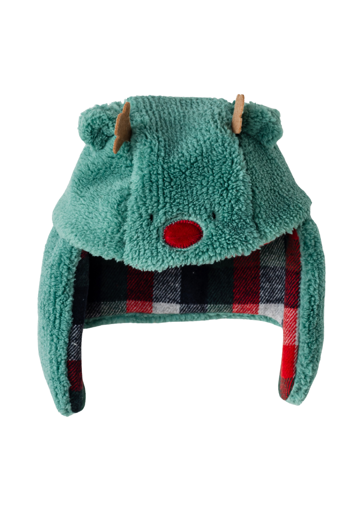 Caciula din Plus Verde cu Ren AC24418 Andywawa