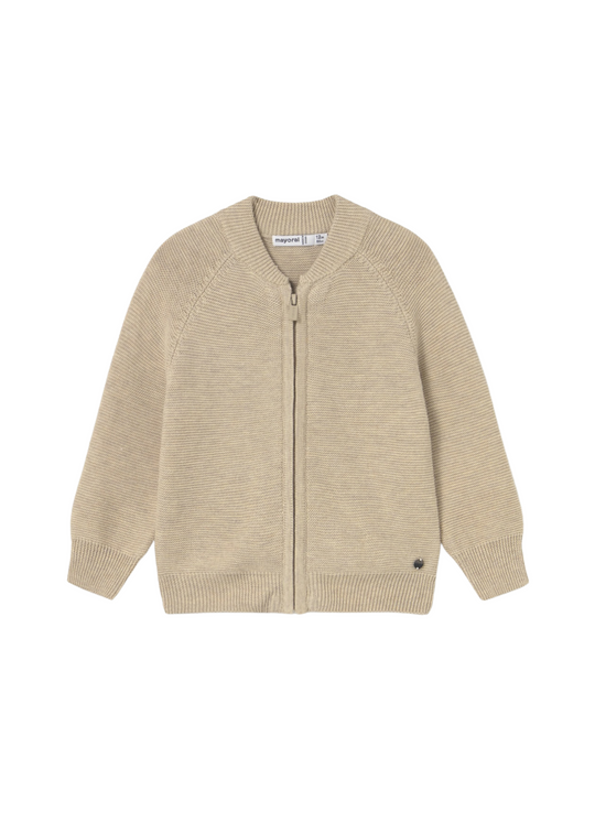 Jacheta Tricotata Bej cu Fermoar 2351 Mayoral