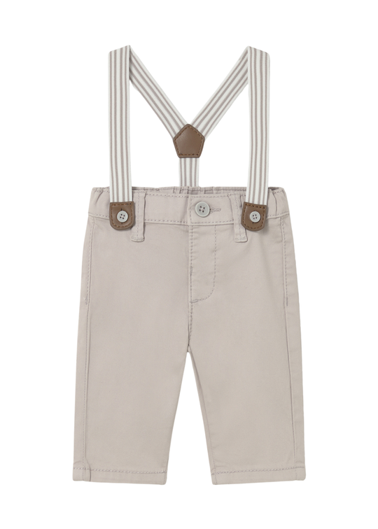 Pantaloni Lungi Gri cu Bretele 1596 Mayoral
