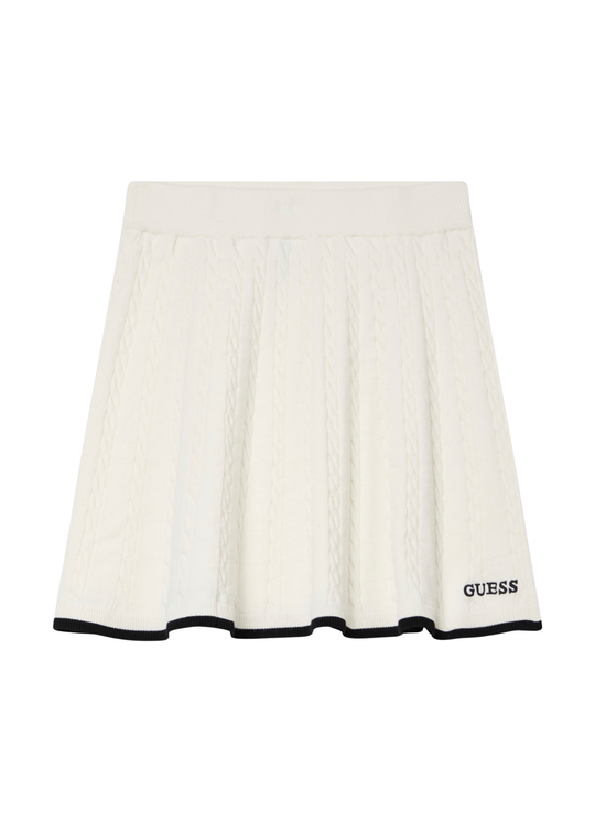 Guess ivory knitted midi skirt art J6RD22 Z4652 G1O6