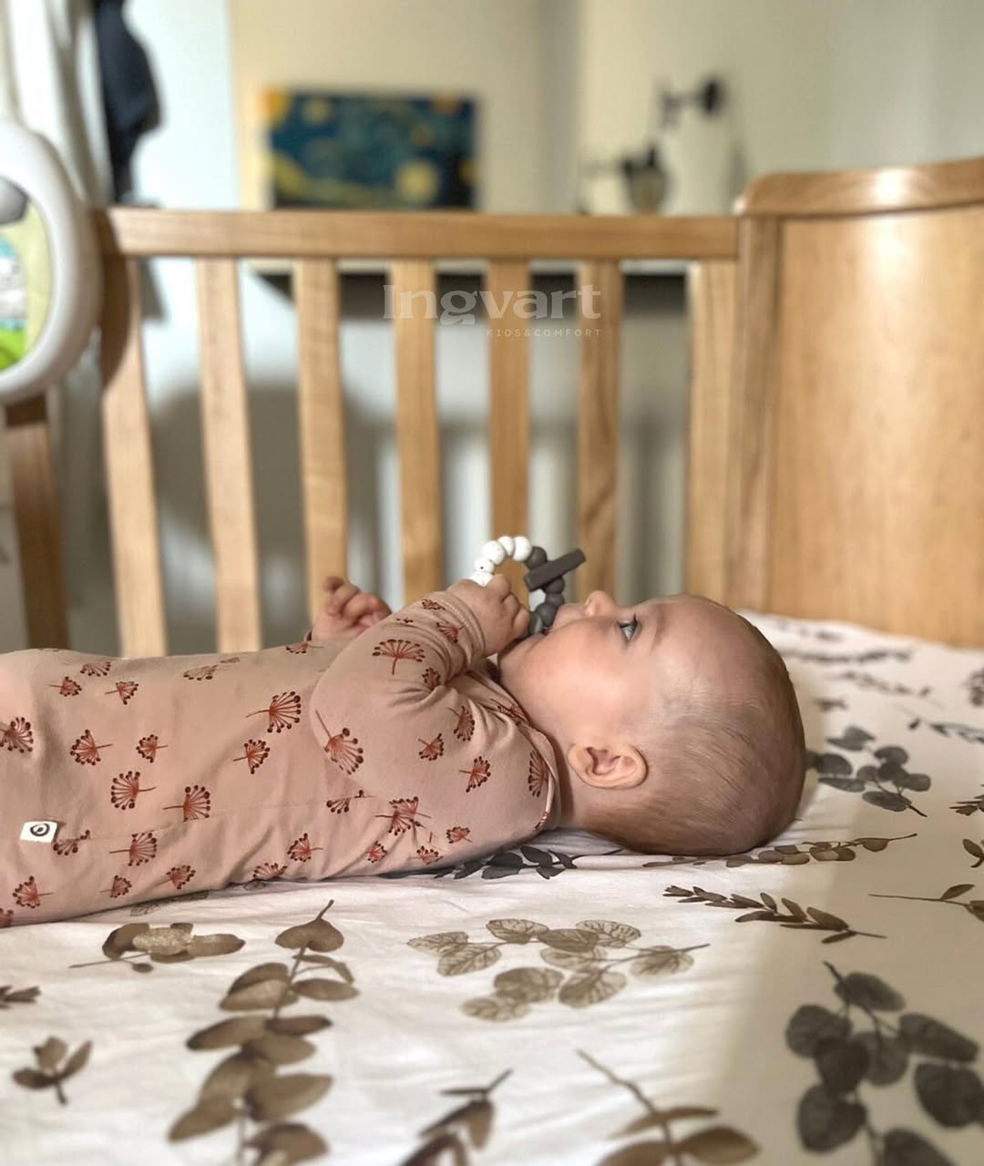 Patut bebelusi evolutiv cosleeper lemn Natur Boho Simplu culoar Natural Ingvart