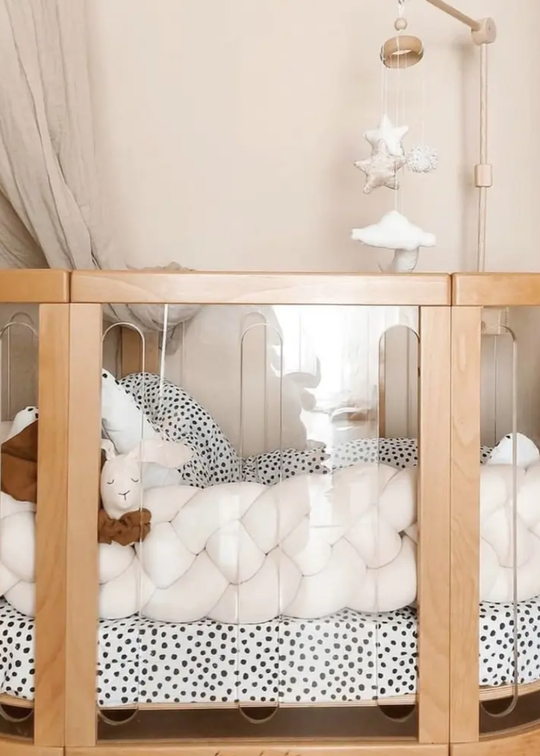 Protectie Impletita Premium Crem pentru Patut – 240 cm Dada&Rocco