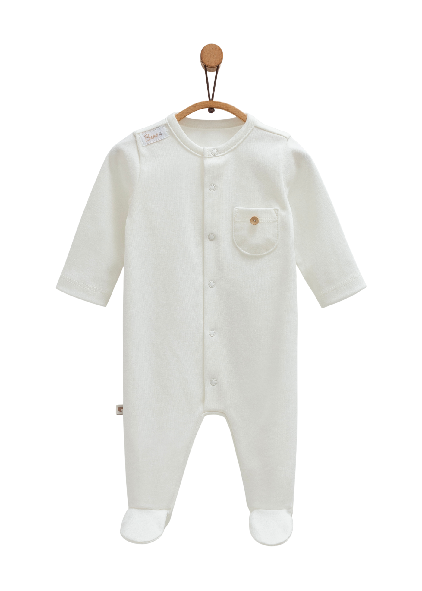 Salopeta Lunga Crem cu Buzunar pe Piept TE1459 Mell Sweet Baby