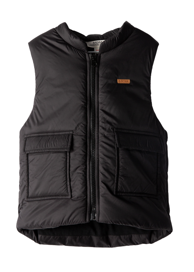 Vesta din Fas Neagra cu Fermoar M53118 Midimod Gold