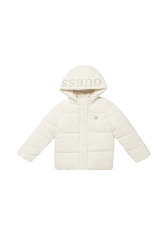 Geaca Matlasata Crem din Fas cu Gluga K5BL04 WGIW0 G012 Guess