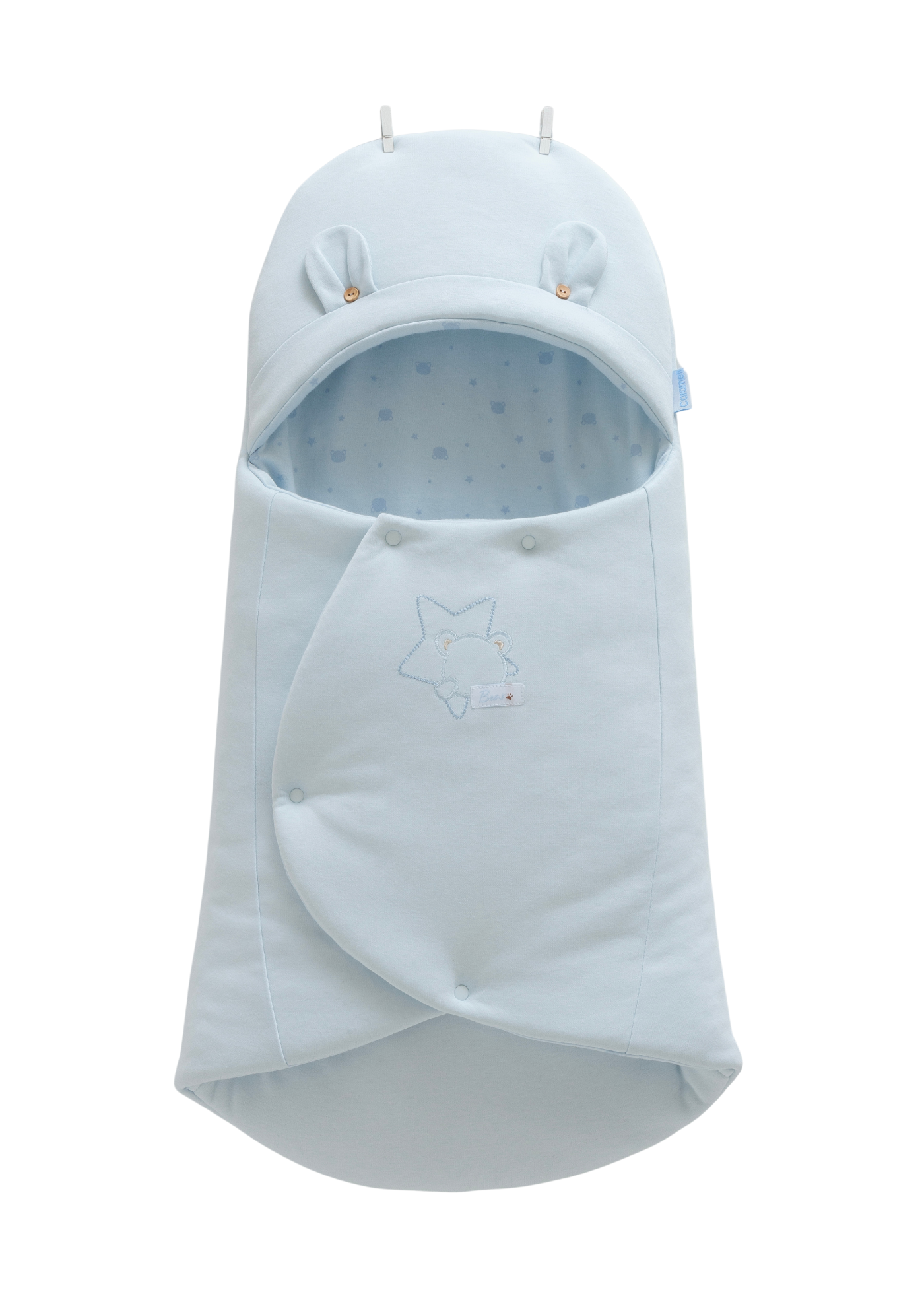 Portbebe Bleu cu Broderie Stea ANE1826 Mell Sweet Baby