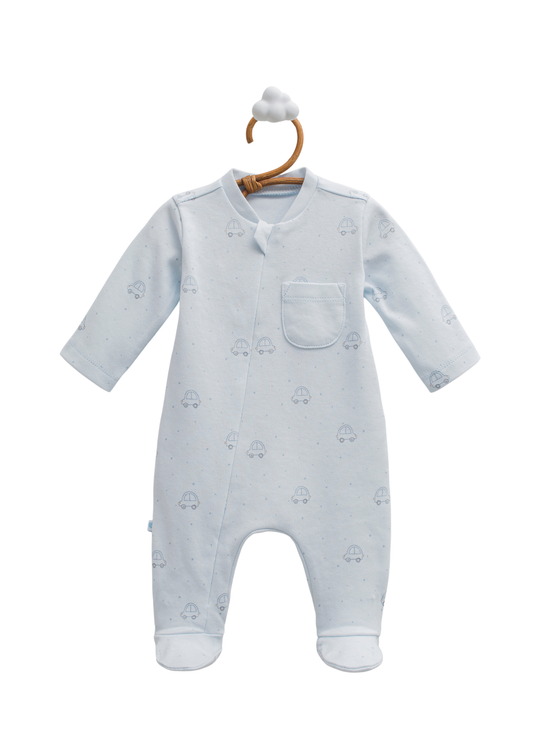 Salopeta Lunga Bleu cu Fermoar cu Masini First Car TE2219 Mell Sweet Baby