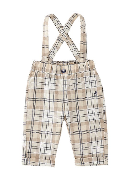 Pantaloni Lungi Carouri Bej cu Bretele 4.G033/00 iDO