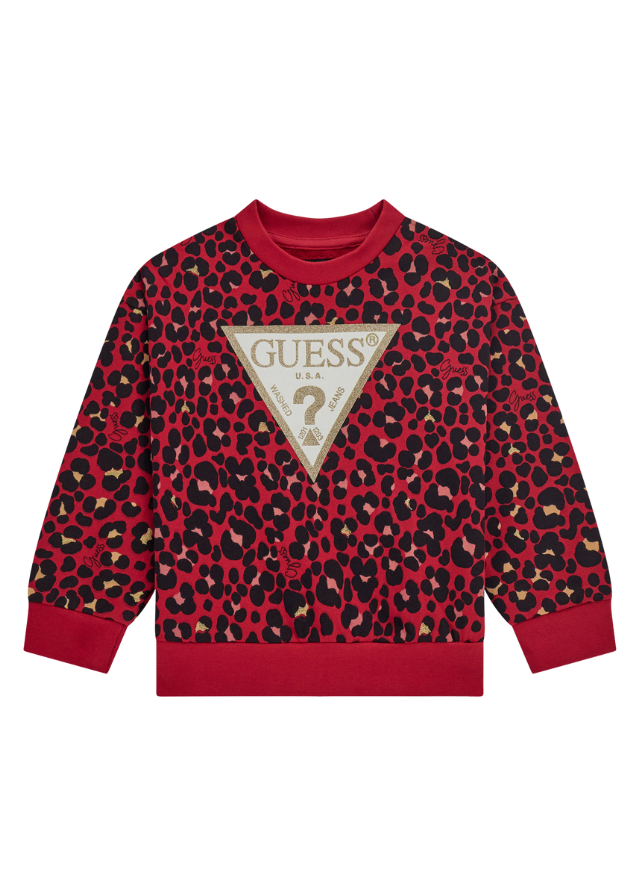 Bluza Sport Ciclamen cu Imprimeu Leopard K4BQ00 KAD73 P67P Guess