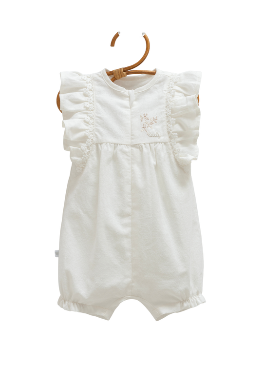 Salopeta Scurta Ivory cu Fermoar Mini Lady TK2427 Mell Sweet Baby