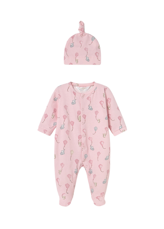 Pink Long Jumpsuit with Animal Print and Kite 1706 Mayoral