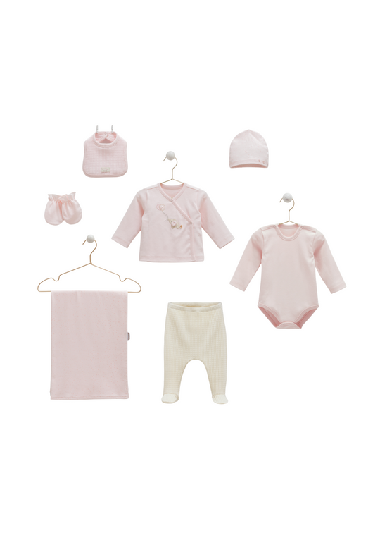 Set 7 Piese Maternitate Roz cu Elefant ZU1584 Mell Sweet Baby