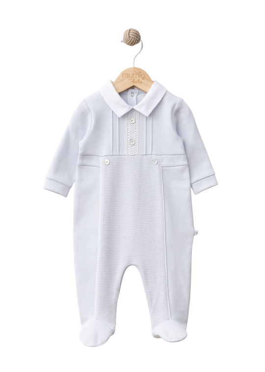 Salopeta Lunga Bleu cu Guler Alb 4387 MyMio