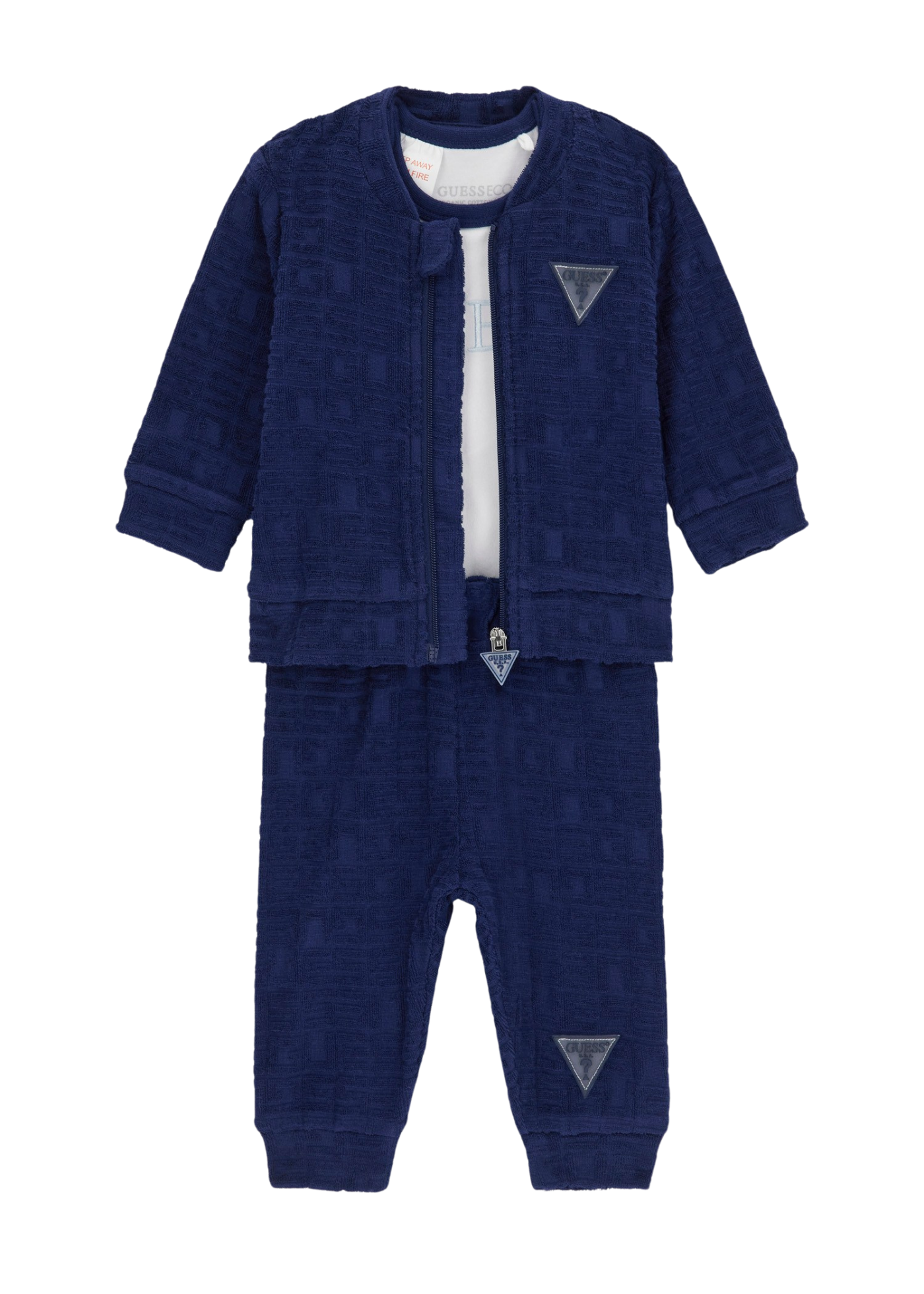 Trening 3 Piese Hanorac si Pantaloni Bleumarin si Body cu Maneca Lunga Alb H5YW10 KBU64 G7HR Guess