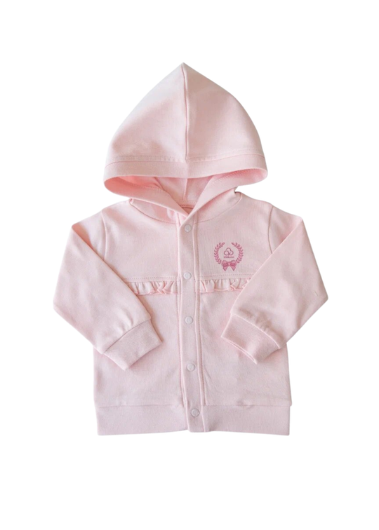 Pink Hooded Jacket with Snaps S26029 Kitikate