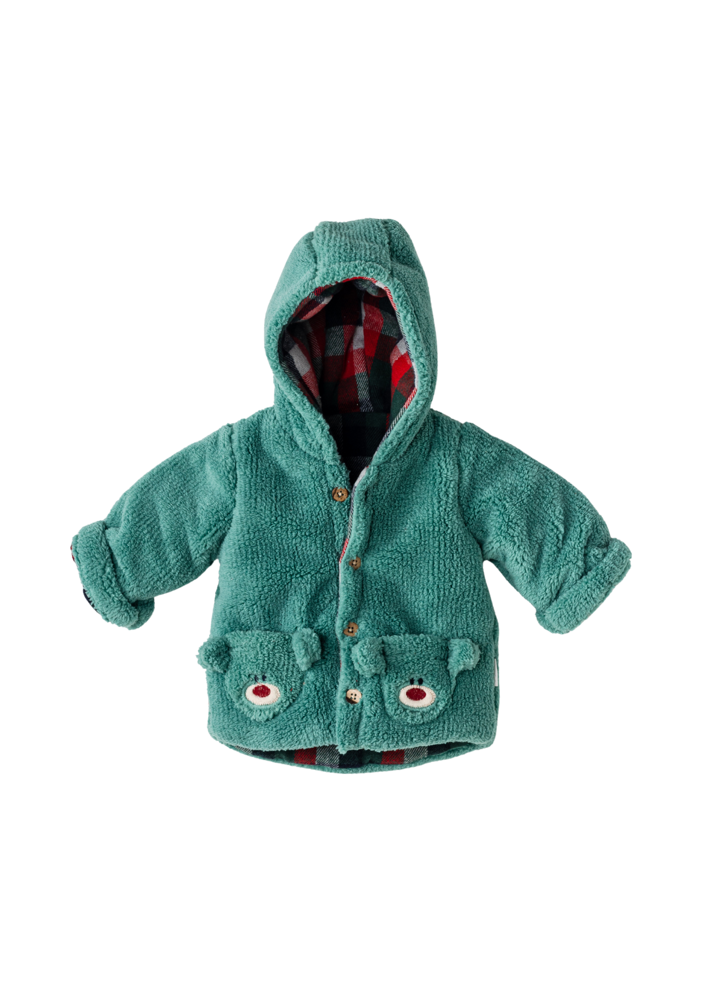 Jacheta din Plus Verde cu Gluga AC24425 Andywawa