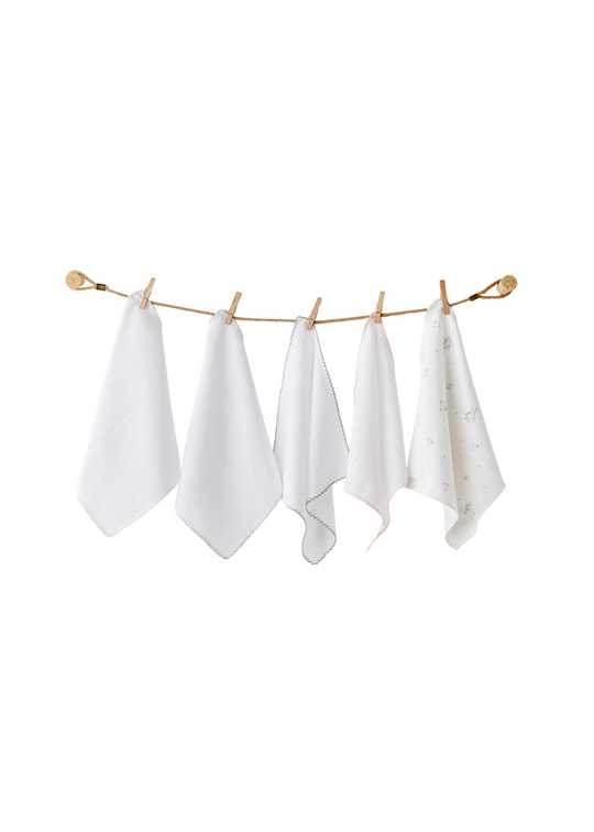 Set 5 Batiste Crem cu Iepuri AC25641 Andywawa