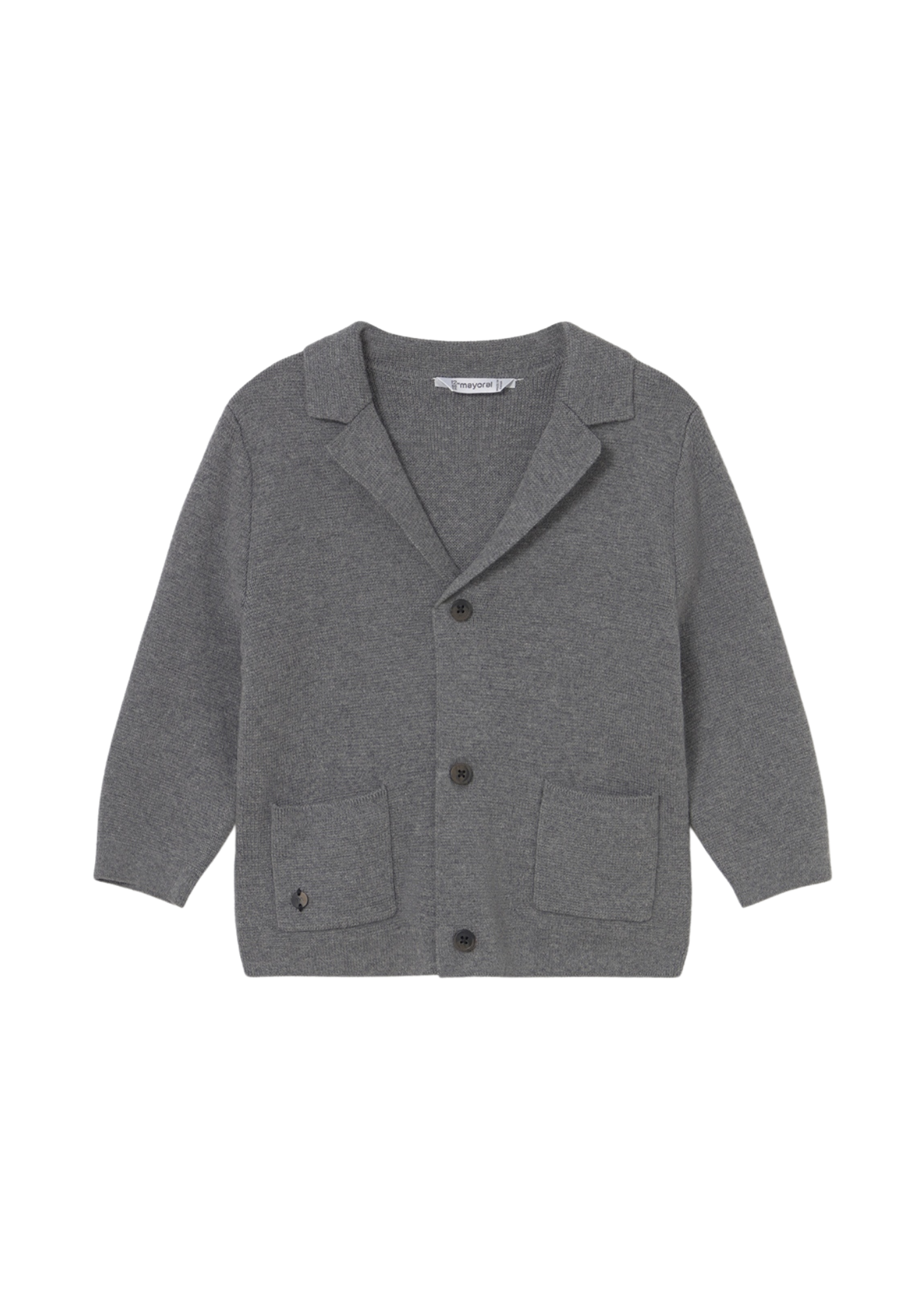 Jacheta Tricotata Gri cu Rever 2418 Mayoral