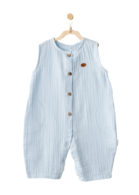 Salopeta Lunga Bleu cu Nasturi AC25883 Andywawa