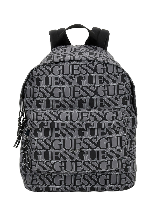 Ghiozdan Negru cu Print Logo H5YZ00 WGCS0 PZ95 Guess