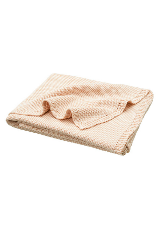 Organic Cotton Pink Salmon Knitted Blanket 80X100 cm B200-04 Fresk