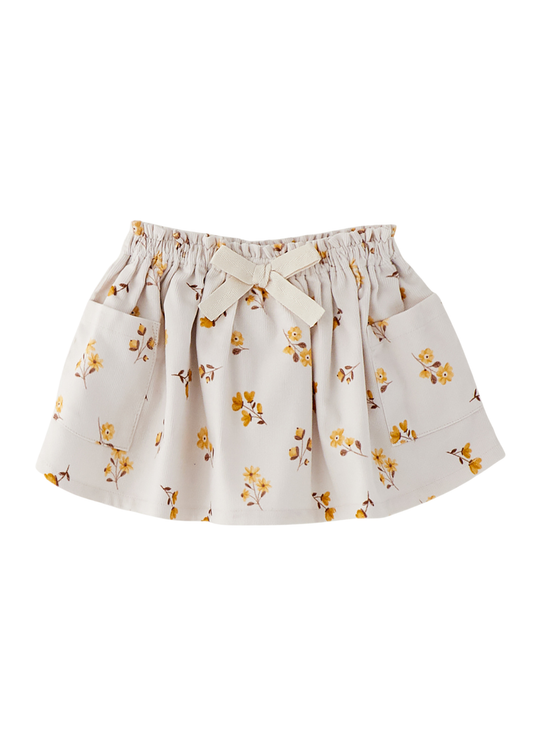 Fusta Crem cu Imprimeu Floral Galben si Funda 3.H743/00 – Minibanda