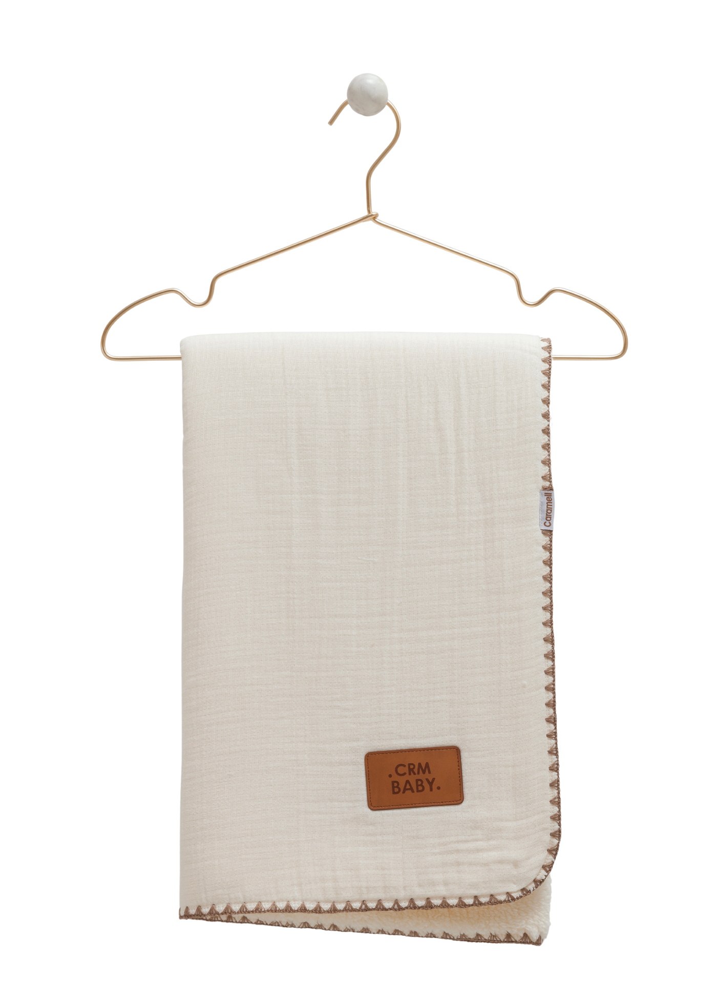 Patura Calduroasa Bej din Muselina si Plus BTE2119 85 x 90 cm Mell Sweet Baby