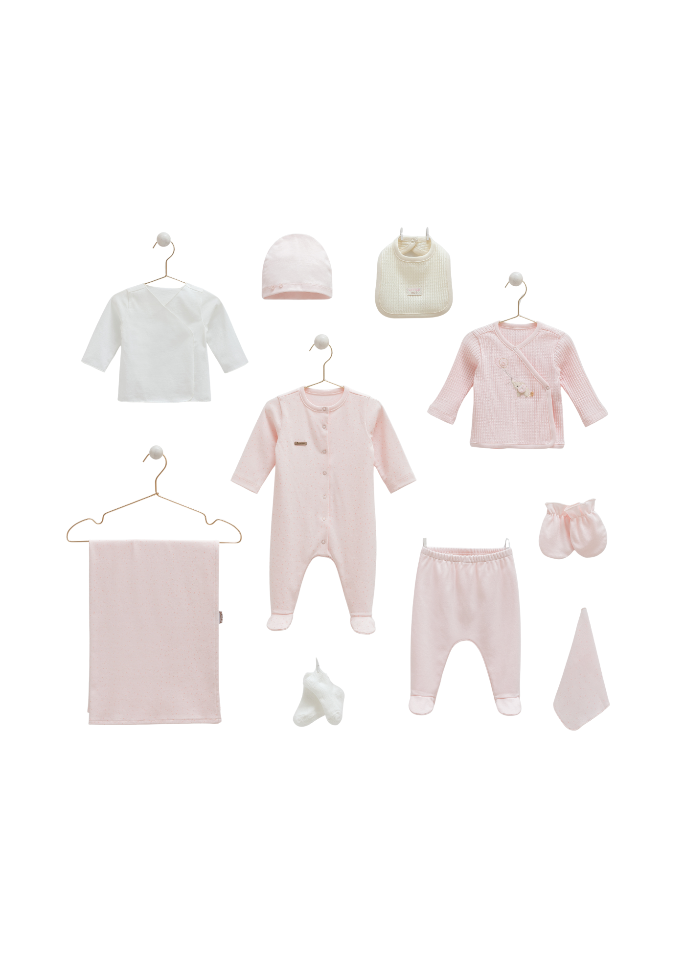 Set 10 Piese Maternitate Roz cu Elefant ZU1585 Mell Sweet Baby