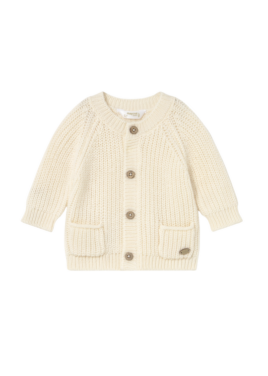 Cardigan Tricot Crem cu Nasturi 2339 Mayoral