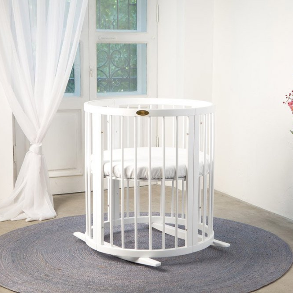 Waterproof White Cover for Small Oval Smart Crib 72x72 cm