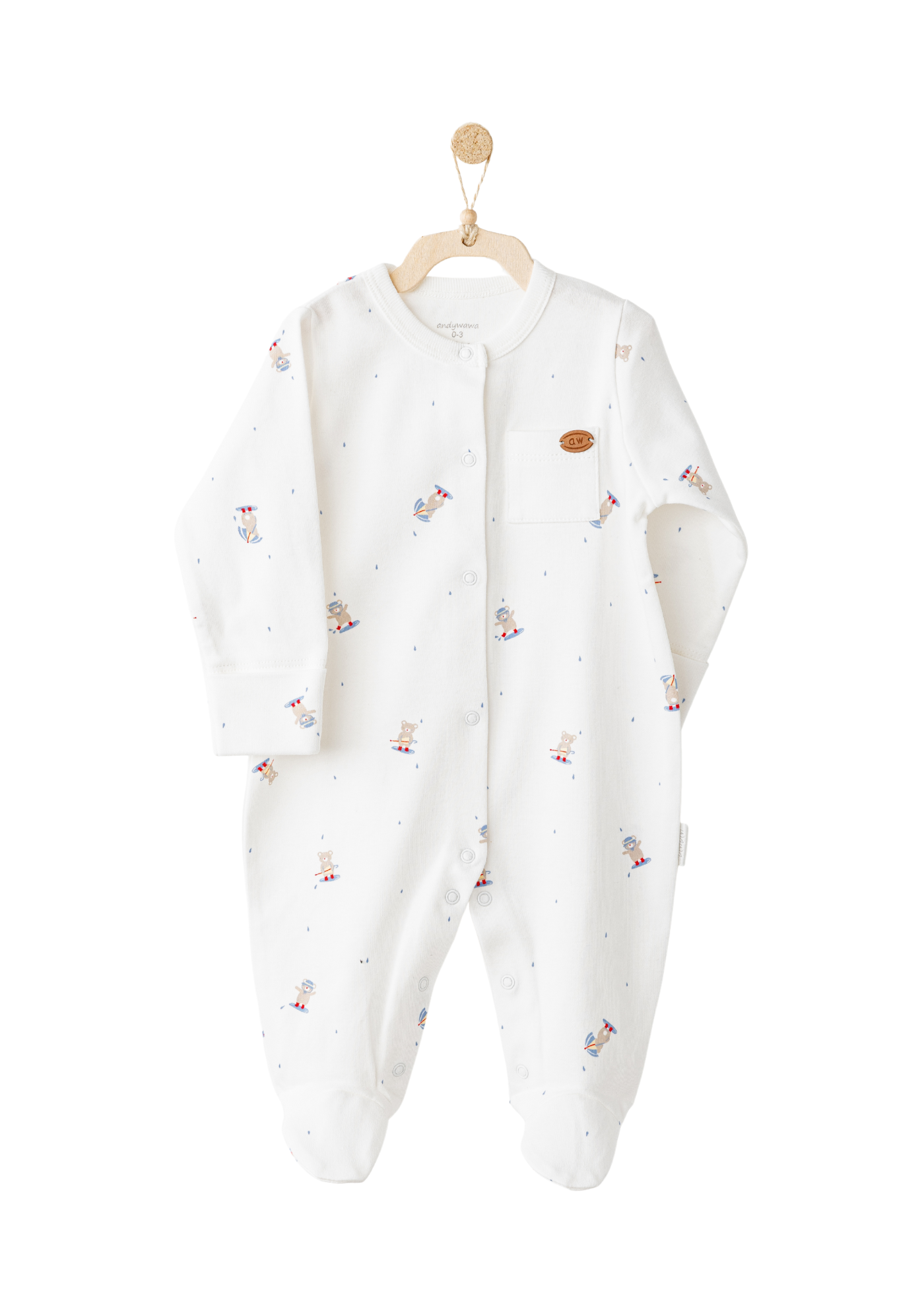 Set 10 Piese Maternitate Crem cu Ursi AC26071 Andywawa