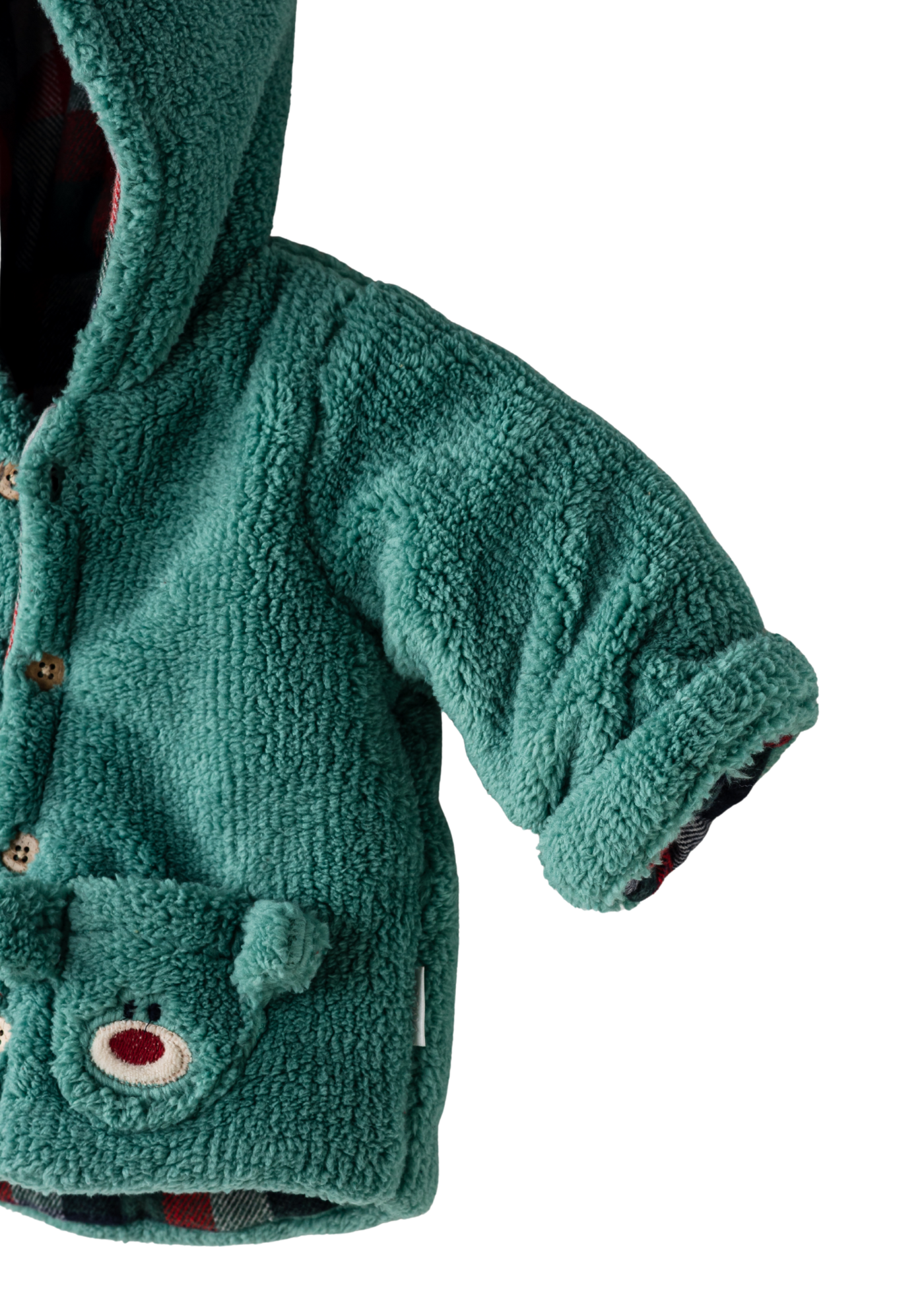 Jacheta din Plus Verde cu Gluga AC24425 Andywawa