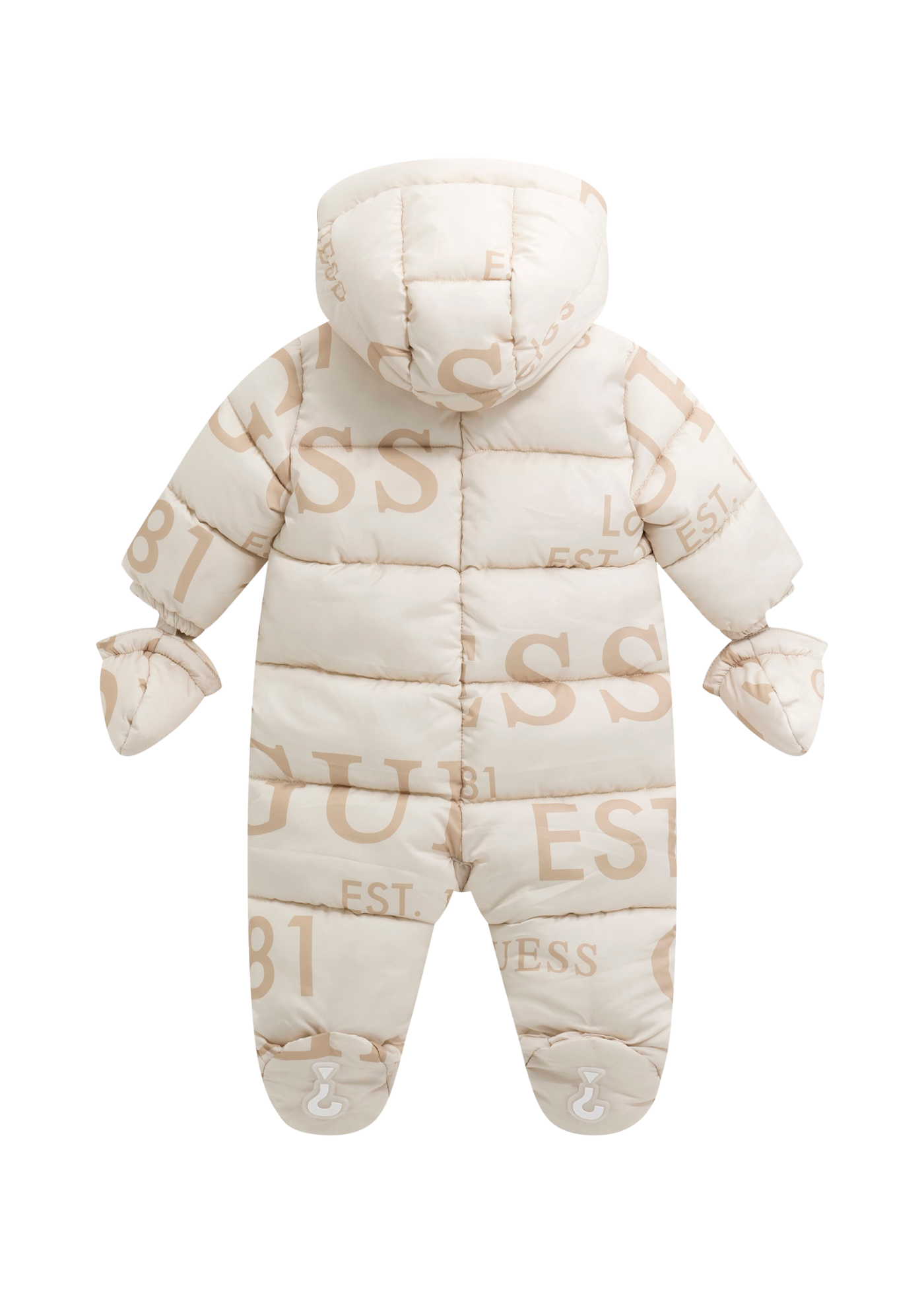 Combinezon Matlasat din Fas Crem cu Print Litere H5BW00 WCFM0 PZA1 Guess