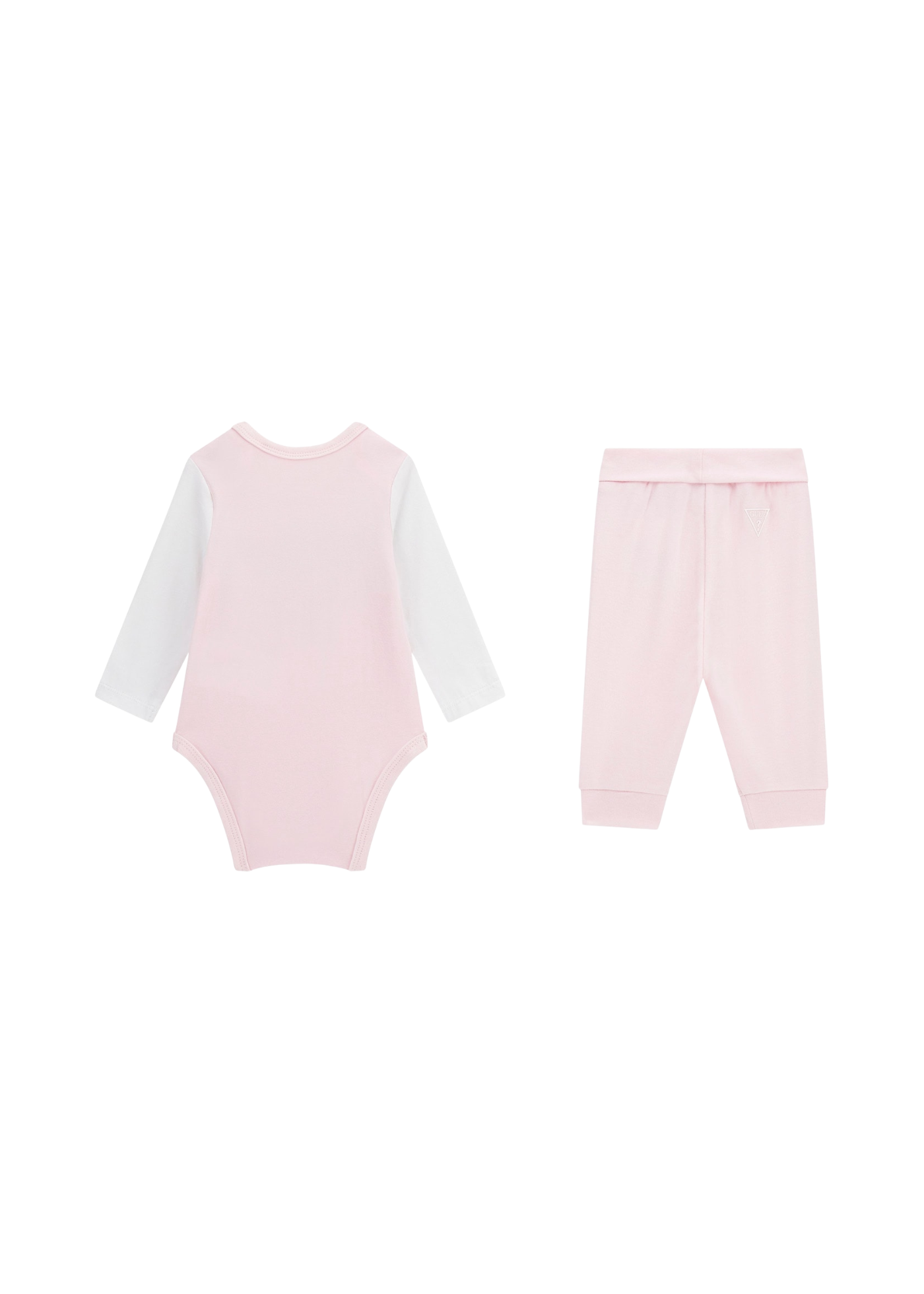 Set 2 Piese Alb cu Roz Body cu Maneca Lunga si Pantaloni Lungi H5YW08 J1314 F6DS Guess