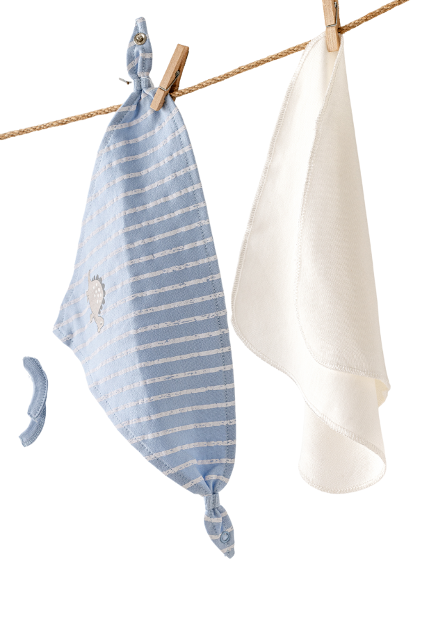 Set 10 Piese Maternitate Bej cu Bleu cu Dinozauri AC25911 Andywawa