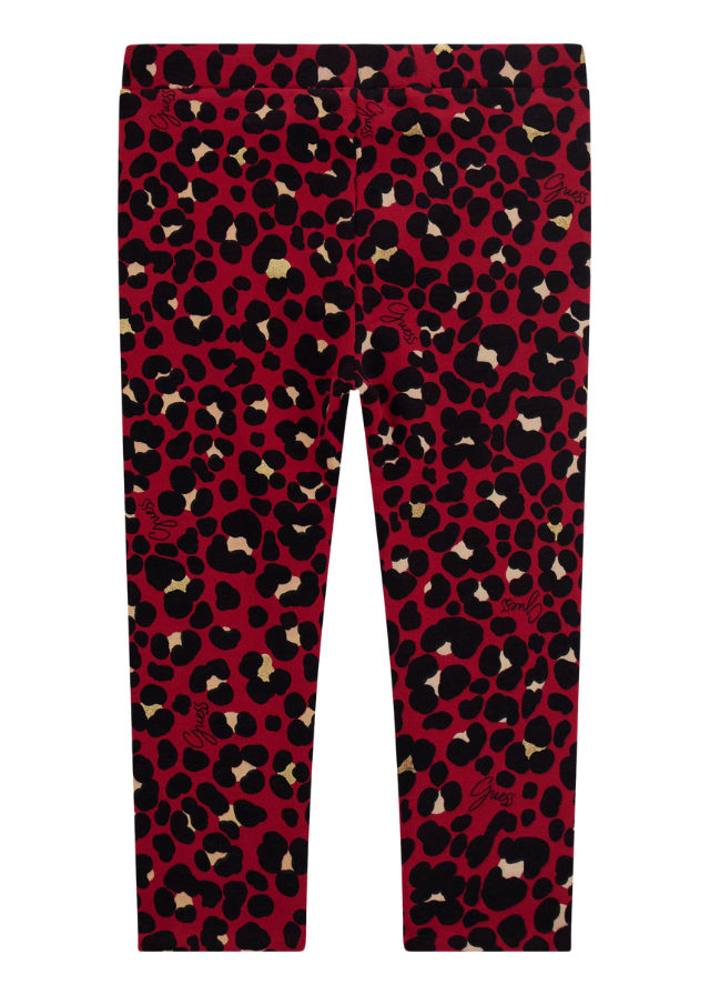 Colanti Lungi Reversibili cu Imprimeu Leopard Ciclamen si Negru K4BB00 K6YW3 P67P Guess