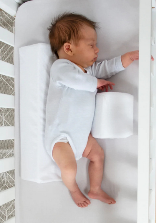 Perna suport antirostogolire bebe pentru fixare si pozitionare bebelusi 0+ luni, 40 x 34 cm – Doomoo Baby Sleep