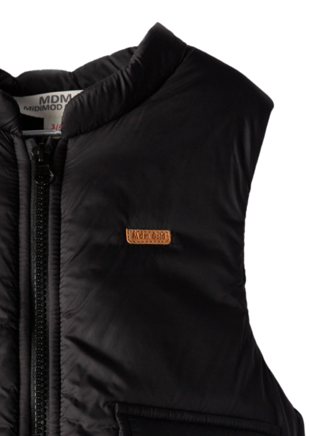 Vesta din Fas Neagra cu Fermoar M53118 Midimod Gold